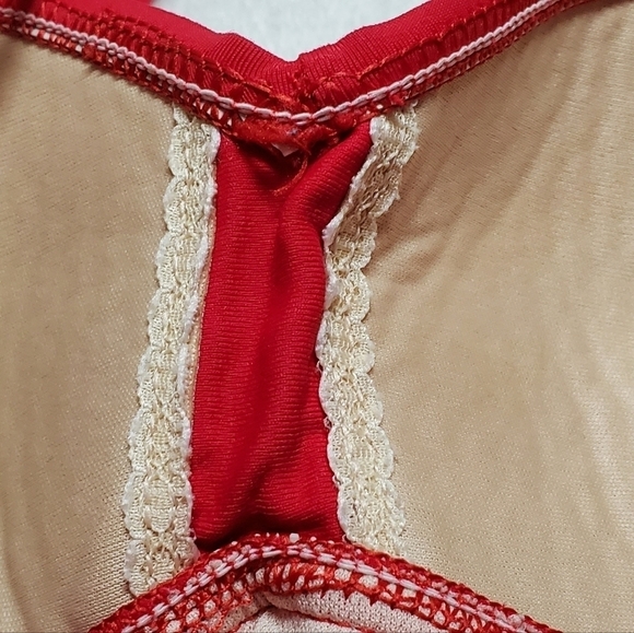 LA Blanca Island Goddess Deep Coral Halter Bandeau Twist Front Swimsuit 4 - Picture 9 of 12